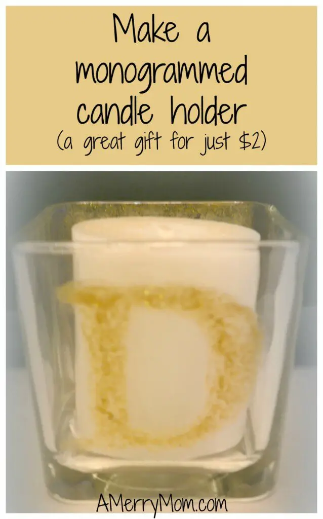 Monogrammed candle