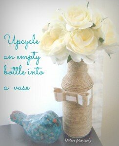 Make an upcycled vase from an empty bottle
