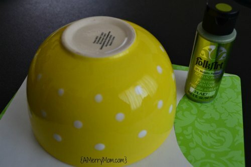 Use a bowl for a circle banner pattern - AMerryMom.com