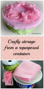 Crafty storage from a repurposed container