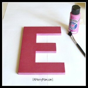 Make a monogram shadowbox - AMerryMom.com