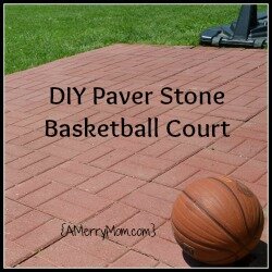 DIY paver stone basketball court