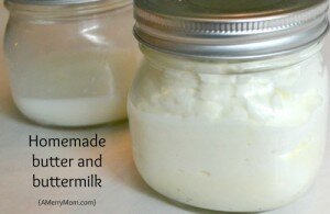 Homemade butter and buttermilk - amerrymom.com 