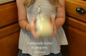 Homemade butter in progress - amerrymom.com