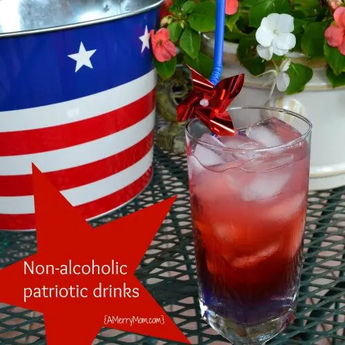 Red, White, and Blue patriotic non-alcoholic layered drinks - amerrymom.com