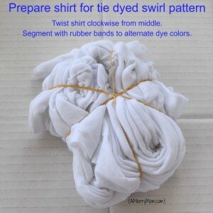 Tie dye shirt - prepared for swirl pattern - amerrymom.com