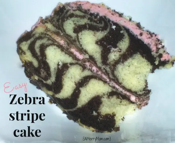 Easy zebra stripe cake - AMerryMom.com