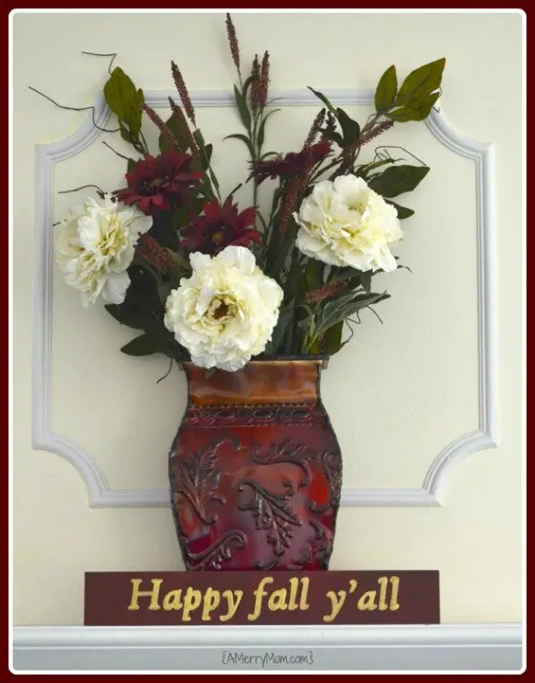 Happy fall y'all - DIY autumn sign - AMerryMom.com
