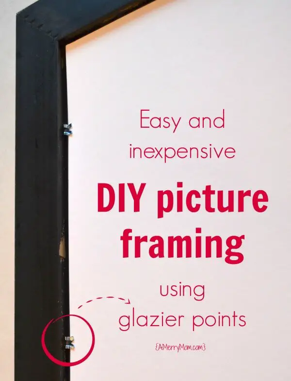 DIY picture framing using glazier points - amerrymom.com