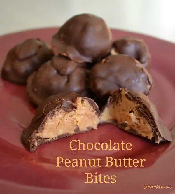 Chocolate peanut butter bites - AMerryMom.com