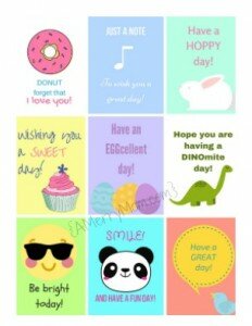 Free lunchbox printables for spring {PDF from AMerryMom.com}