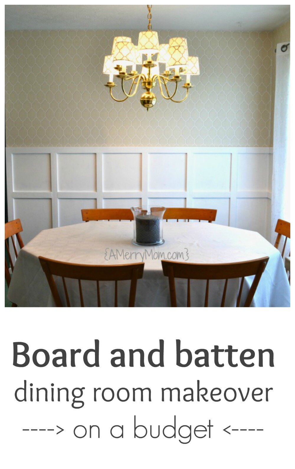 board and batten dining room makeover on a budget