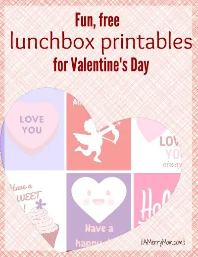 lunchbox printables for Valentine's Day